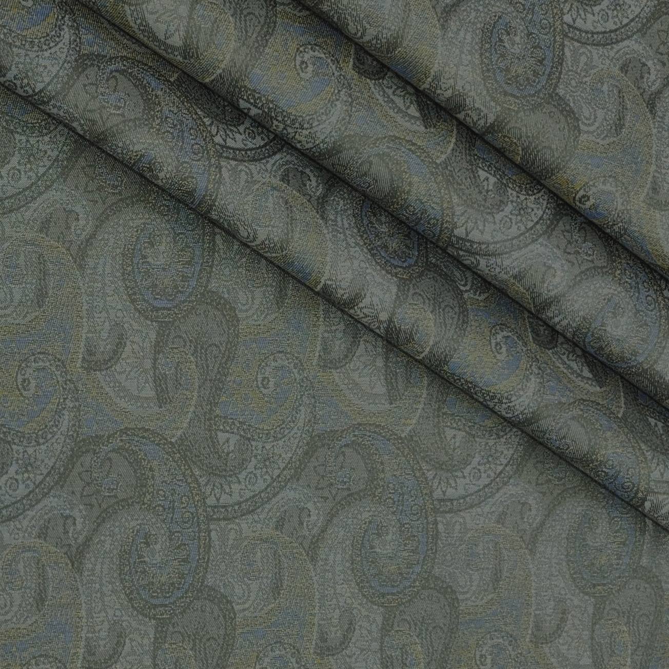Shirt Fabric Soktas Finest 80s Giza Cotton Jacquard Colour Greyish Green